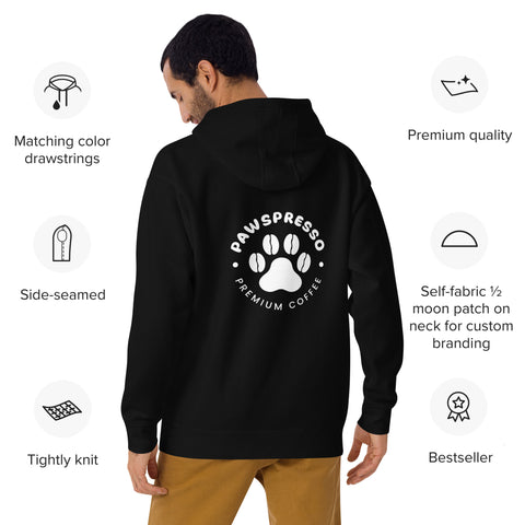 Sudadera con capucha unisex Pawspresso (edición limitada)