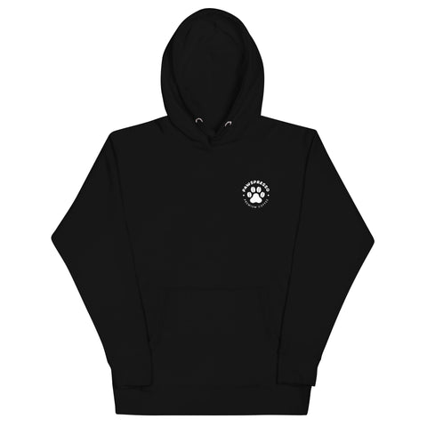 Simple Front Logo Unisex Black Hoodie