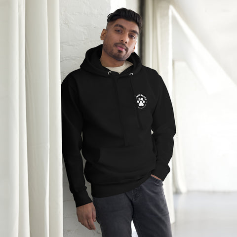 Simple Front Logo Unisex Black Hoodie