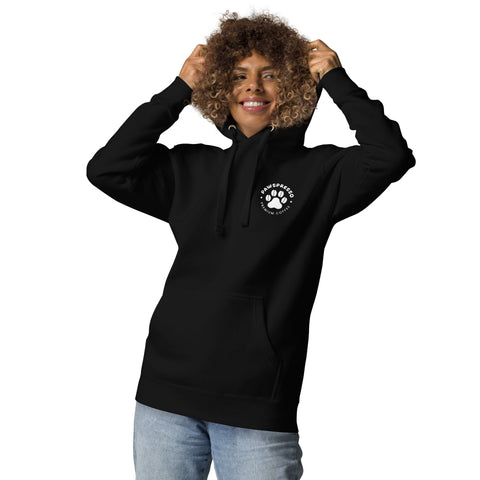 Simple Front Logo Unisex Black Hoodie